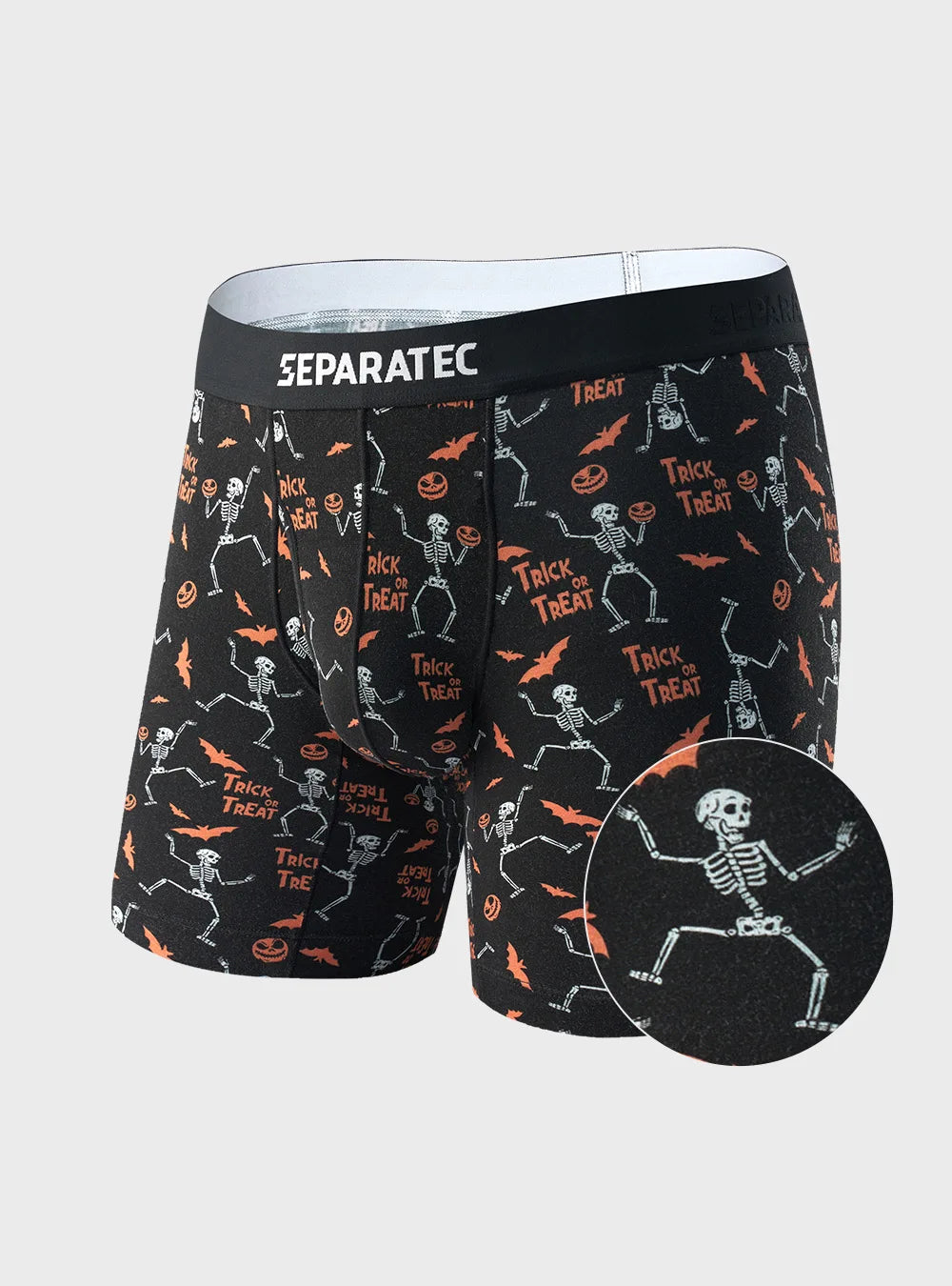 FunVibes - CradleFit Pouch Halloween Bone Printed Bamboo Boxer Briefs 1 Pack