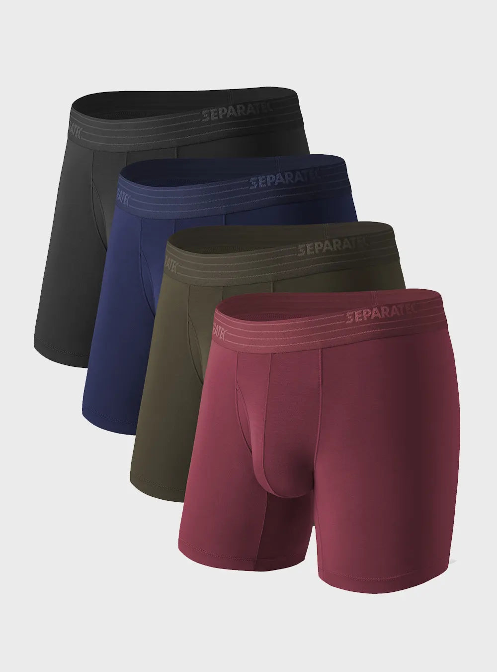 CradleFit Pouch Comfort Bamboo Open Fly Boxer Briefs 4 Pack