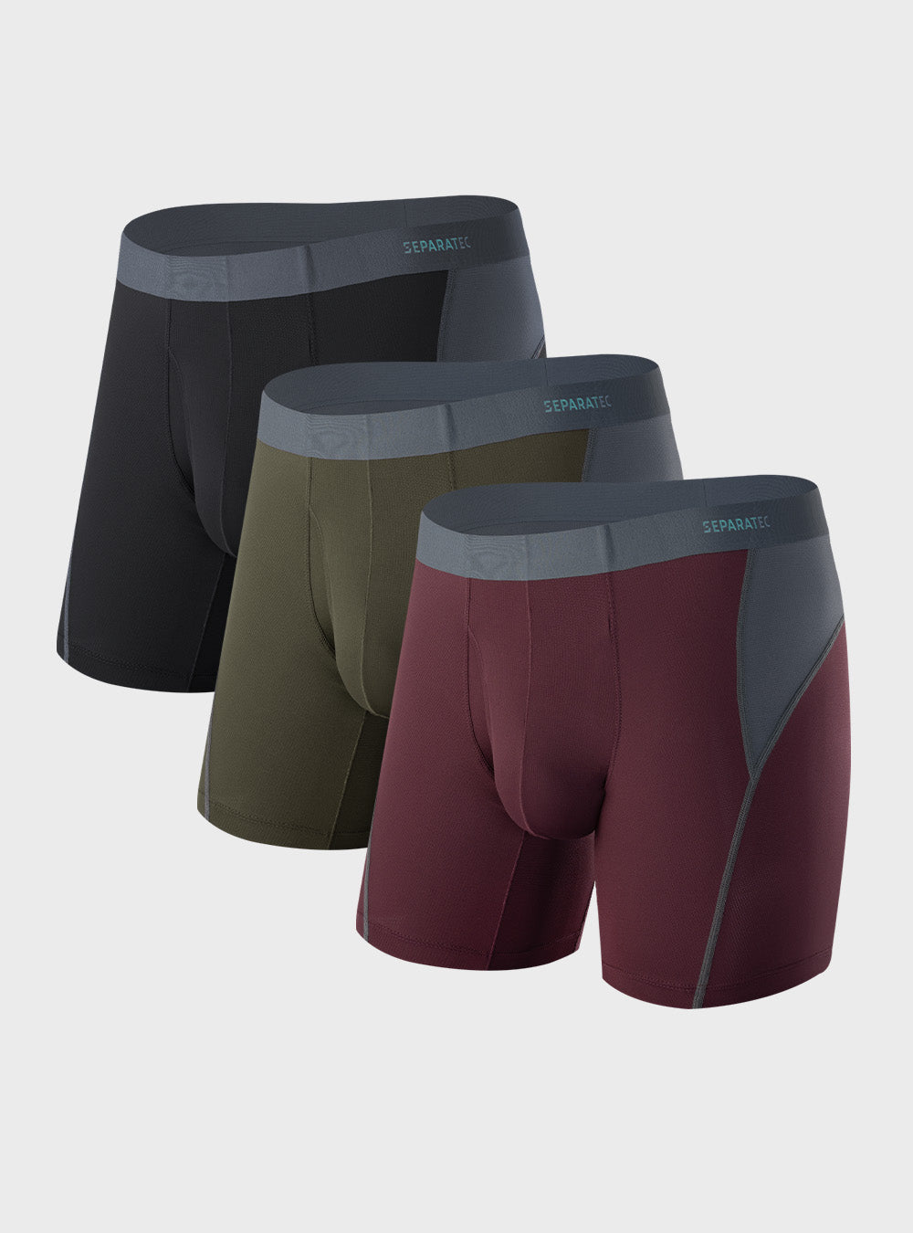 CradleFit Pouch Quick Dry Seamless WaistFree™ Mesh Boxer Briefs 3 Pack